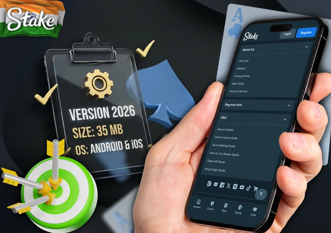 Detailed technical specifications and key facts of the casino mobile application