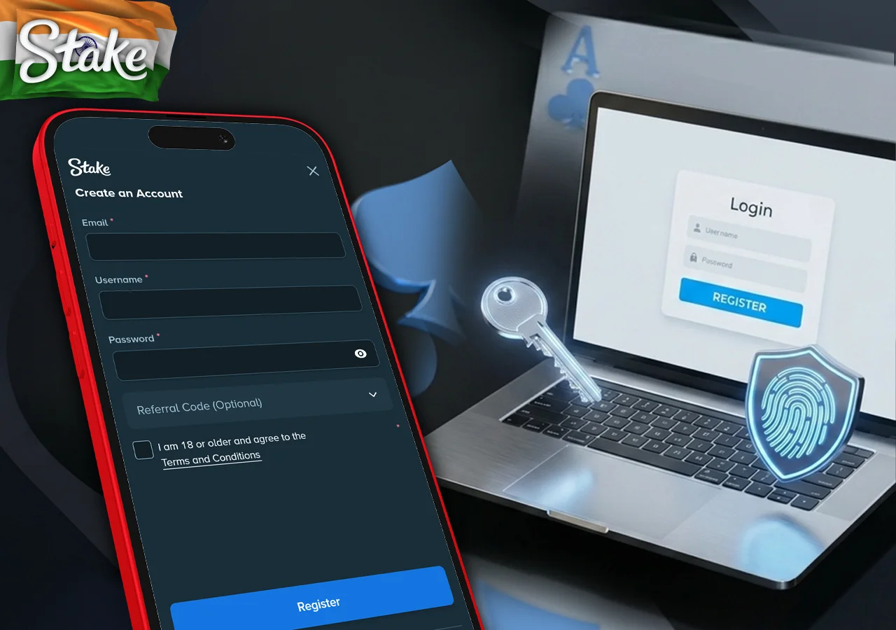 Step by step guide to quick registration and secure login on Stake